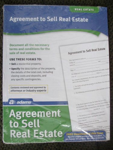 Real Estate Forms / Adams Agreement to Sell Real Estate / Agreement to Sell Form