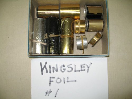 Kingsley Hot Stamp Foil Gold,Silver,Brown See Pictures