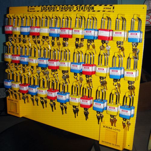 Padlock lockout tagout station with material (36 padlocks) for sale