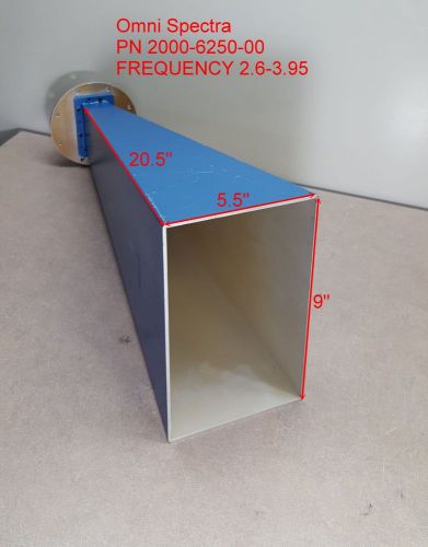 Wr-284 standard gain horn antenna operating from 2.6 ghz to 3.95 ghz w/ omni spe for sale
