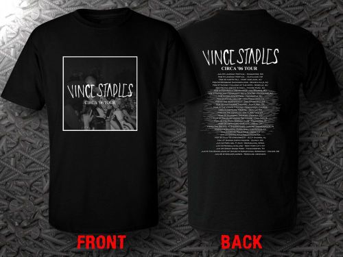 Vince Staples Circa &#039;06 2016 Tour Date Black T-Shirts Tee Shirt Size S - 5XL