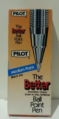 12 pcs PILOT BP-S 1.0mm Medium ball point pen with cap Red (Japan)