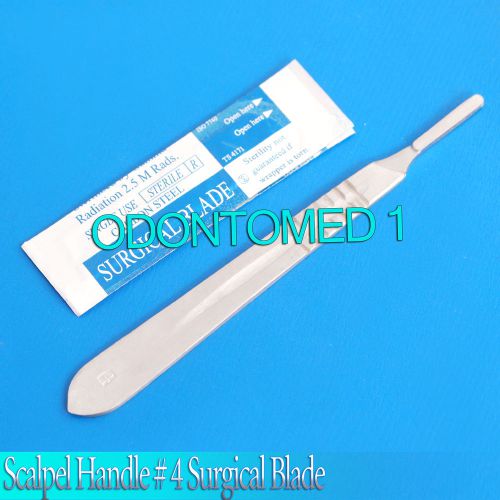 10 sterile surgical blades #21 #22 with free scalpel knife handle #4 for sale