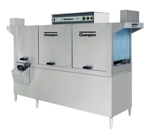 Champion 106 pw e-series dishwasher with prewash rack conveyor high temp 84&#034;... for sale