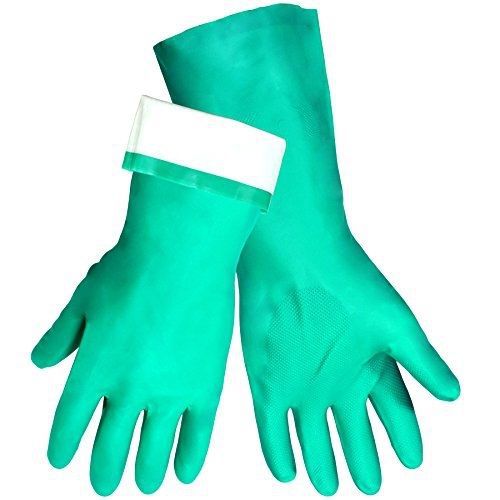 Global Glove 515F Flock Lined Nitrile Diamond Pattern Glove, Chemical Resistant,