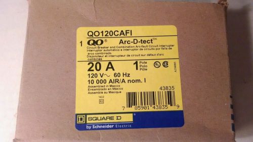 NEW Square D QO120CAFI Combination Arc Fault Circuit Breaker 20A 120V
