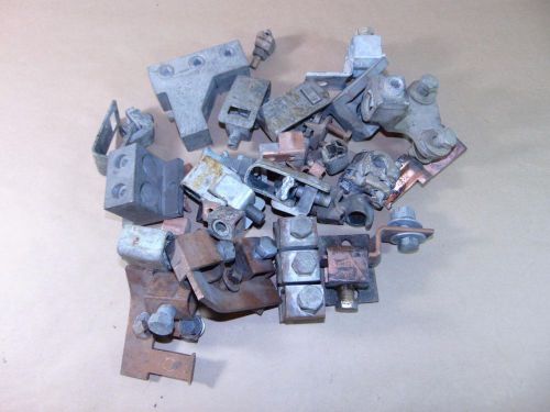 Over 17 Lb LOT Copper &amp; Aluminum Electrical Mechanical Lugs T&amp;B Burndy Steampunk