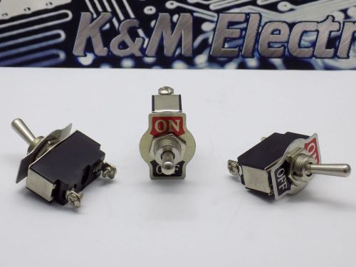 1x On/Off 15A 125VAC,10A 250VAC SPST Toggle Switch 2 Screw Terminals