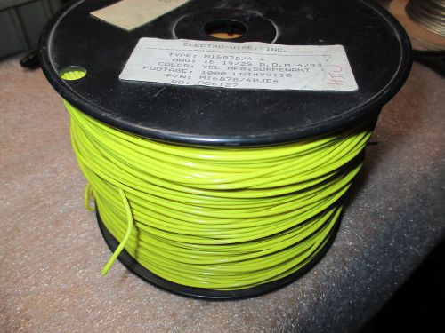 16 Awg. Mil16878/4BJE4 Silver Plated Wire 19/29str. Yellow 1000ft
