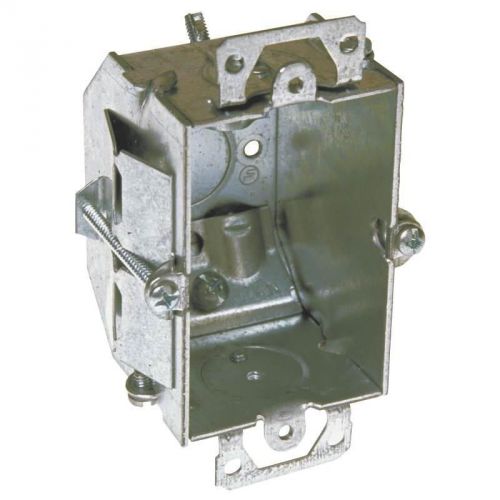 Gangable old work switch box, 1 gang, 3&#034; l x 2&#034; w x 2-1/4&#034; d raco 487 gray steel for sale