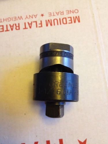 Greenlee 1 1/16&#034; radio chassis actual diameter knockout punch 44.5mm 1.75&#034; #4416 for sale