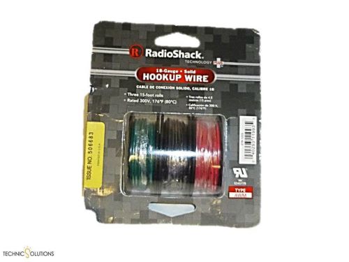 RadioShack 18-Gauge Hookup Wire 3 15ft Rolls Model # 278-1223