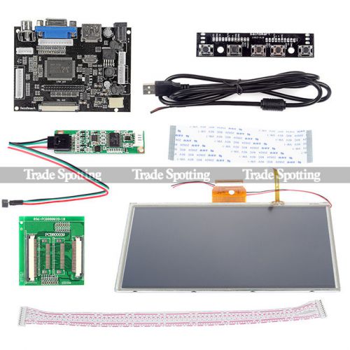 9 Inch TFT LCD Monitor Touch Screen + Driver Board HDMI VGA for Raspberry Pi B+