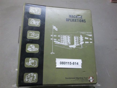 Sundstrand Omnimil OM2A-417 Machining Center Machine Operations Manual TS136,013