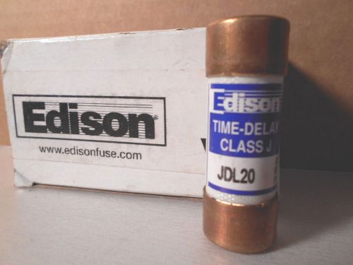 Edison JDL20 Time Delay Fuse Class J 600VAC 20Amp QTY10 HRCL-J type D