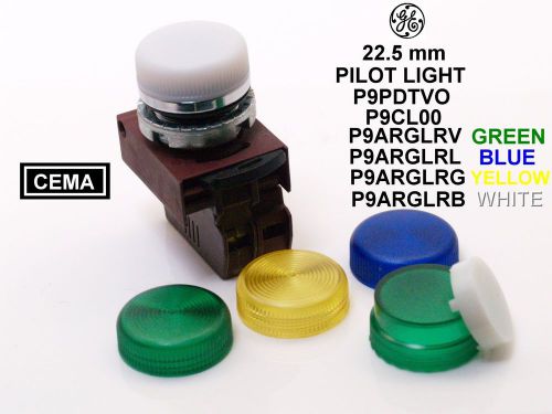 GE-General Electric Pilot light Package P9PDTVO, Flange and Extra Lens Caps