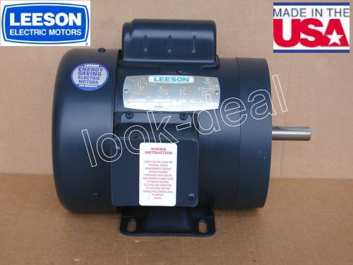 Leeson 114143 commercial usa made capacitor start motor 1/4 hp 1725 rpm 115/230 for sale