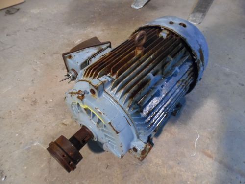 Siemens 20hp motor type: rgzpsd #810946 fr: 256t 230/460v 3525rpm 3ph used for sale
