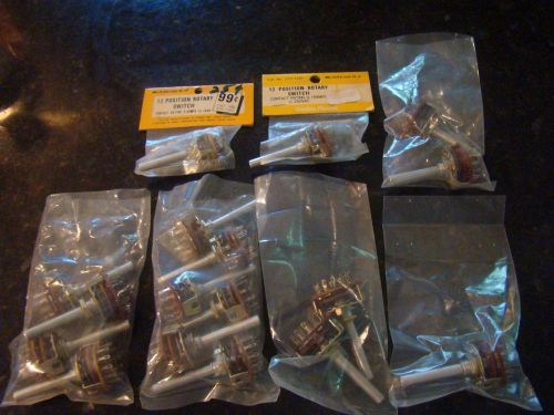 2 vintage 12 position rotary switches and 15 unmarked rotary switches for sale