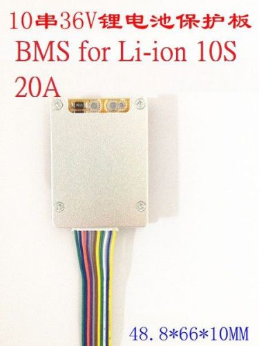 Battery Protection BMS PCB Board for 10 Packs 36V Li-ion Cell max 20A w/ Balance