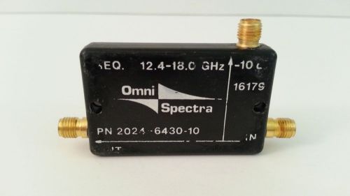 Omni-Spectra 2024-6430-10 RF Directional Coupler 10dB 12.4-18.0GHz