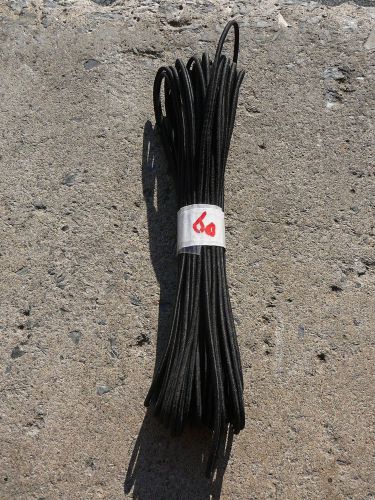 Black micro nylon coated rubber rope shock cord 4mm x 60&#039; mini bungee for sale