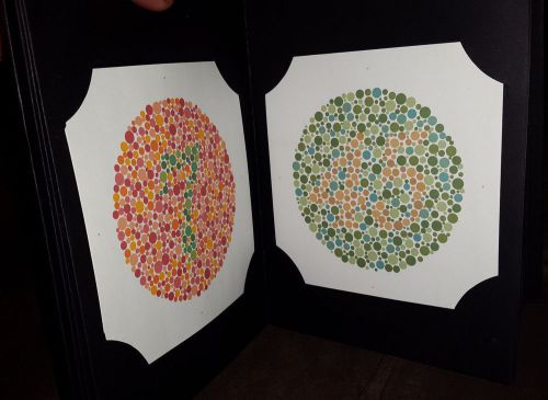 14 PLATE ISHIHARA TESTS BOOK - FOR COLOR BLINDNESS TESTING WORLDWIDE SHIPPING