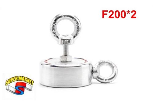 New 200 kg super strong round  magnets rare earth neodymium magnet 2 sided + bag for sale