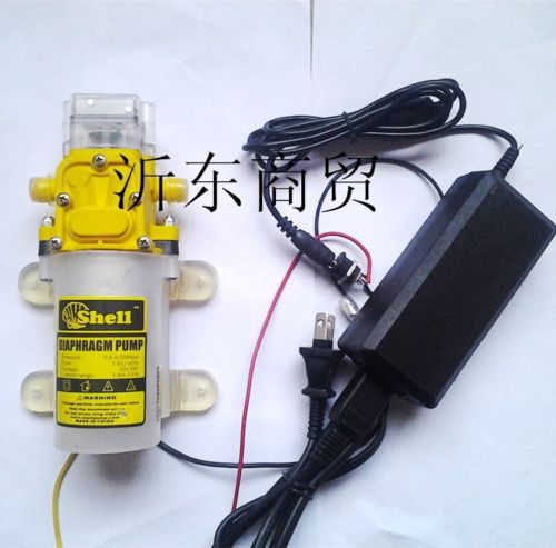 12V DC 4L/Min  High Pressure Diaphragm Water Pump Self Priming+power supply