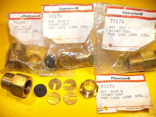 8 - honeywell valve part brass nut/plug boiler heat control ** new ** for sale