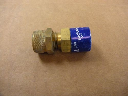 Swagelok brass union 3/8&#034; npt m, 3/8&#034; tube fitting new for sale