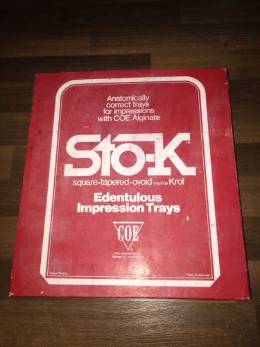 21 Sto-K Edentulous impression Trays With Box - Slightly Used