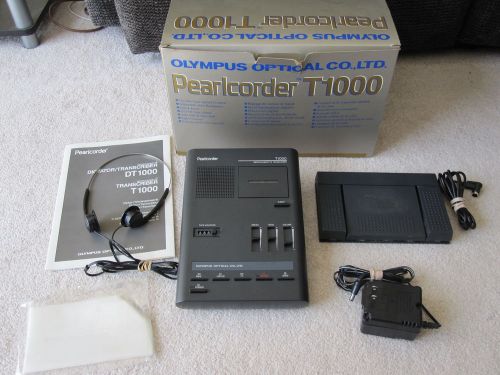 Olympus Pearlcorder T1000 MICRO-CASSETTE transcriber machine *SPEED FLUCTUATES*