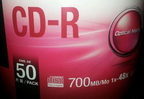 50 Sony CD-R  CDR 48x Optical Media Discs 80Min 700MB. Blank CDs
