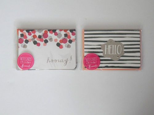2 Packs Target Note Cards Dollar Spot Lot Planner Pals Pen Snail Mail Stationary