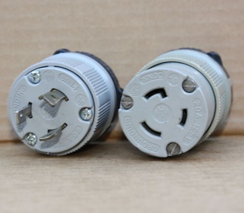 Arrow Hart Male Female 20a 125v Twist Lock Plug Set Lot