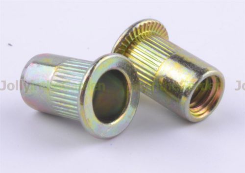 25pcs rivet nut rivnut insert nutsert zinc plated carbon steel 1/4-20 for sale