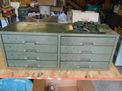 vintage industrial steampunk metal cabinet 8 drawers storage