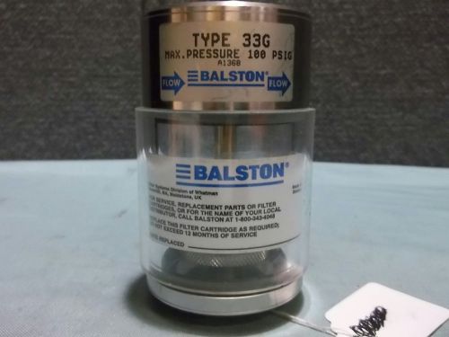 New Balston Type 33G Filter Element 100 PSIG Max Pressure
