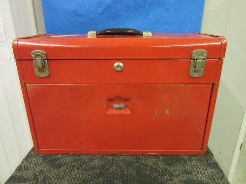 KENNEDY RED MACHINIST TOOL BOX 7 DRAWER 520 MILITARY SURPLUS SMALL DENT USED #C
