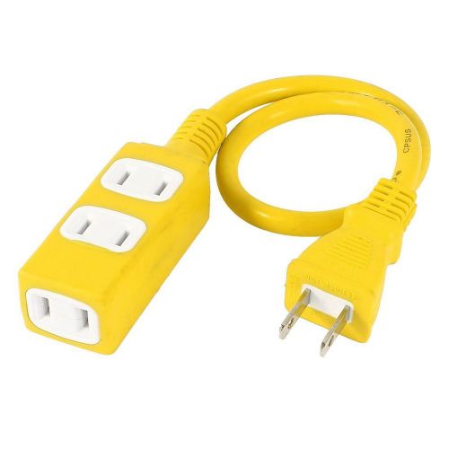 AC125V 15A US Plug Sockets 3 Outlet Electric Power Adapter Strip Cable