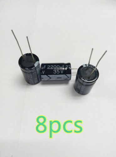 8pcs 2200uf 35v 105°c radial electrolytic capacitor 16*26mm for sale