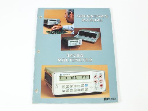 Multimeter Operator&#039;s Manual - HP 3478A