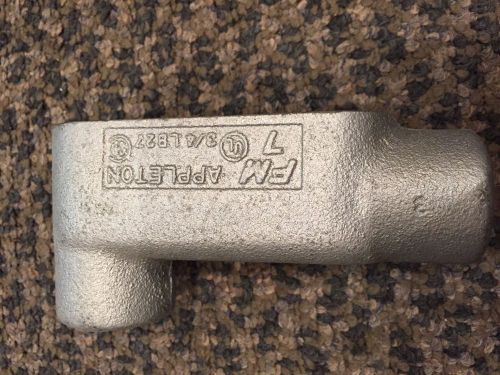Appleton 3/4 inch lb 27 condulet fitting cast iron for sale