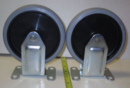 2 rubbermaid , fautless, brand new  5&#034; rigid casters, fg4501l10000 500# capacity for sale