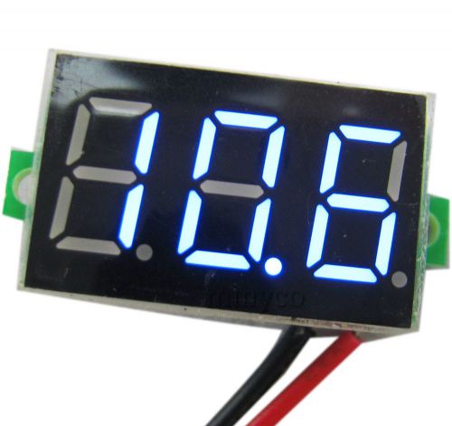 3 digits  0.36&#034; DC4.00-30.0V 2-line blue digital voltmeter Voltage tester panel