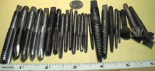 20 + Flute Plug &amp; Bottom Taps and Reems TOOLS From A  Estate sale