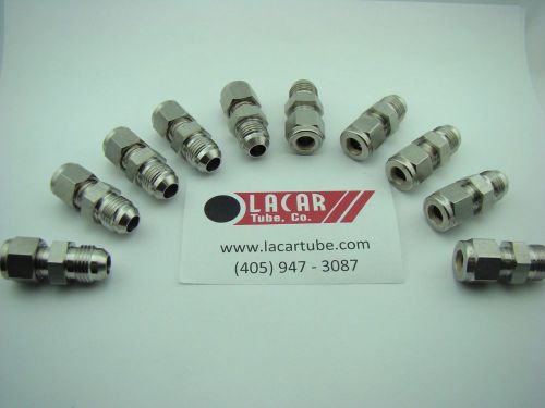 D-K LOK Stainless Steel Tube Fitting 5/16&#034; Compression X 3/8 AN  Qty.10 A040
