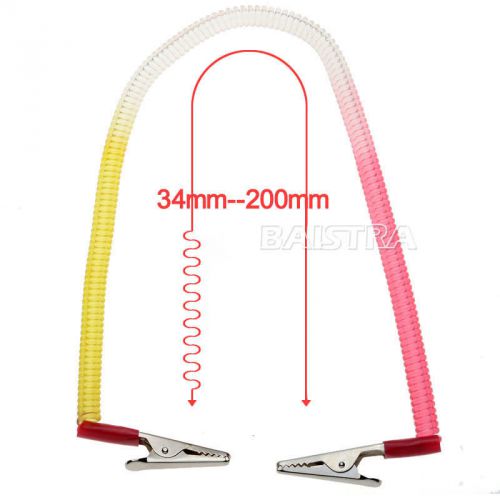 2 pcs dental patient bib clips chains napkin holder flexible coil plastic sale for sale