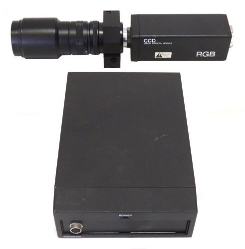 Sony xc-711 rgb vision ccd video camera with lens &amp; dc-77rr adapter power supply for sale